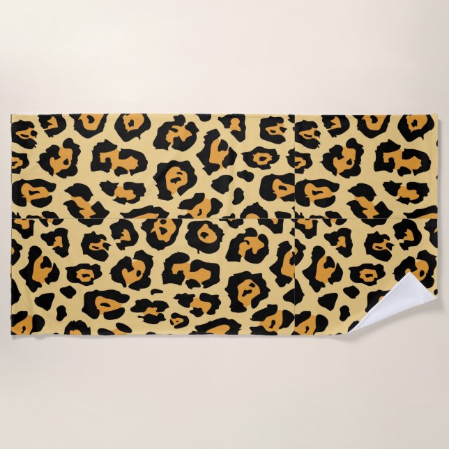 Toalla De Playa Patrón de impresión de animales leopardos-25560 (Anverso)