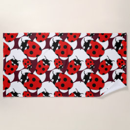 Toalla De Playa Patrón de insectos de cola de remolacha