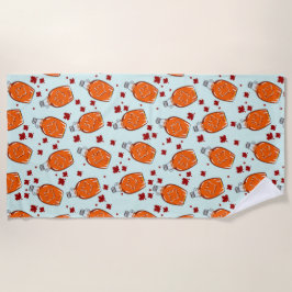 Toalla De Playa Patrón de jarabe de arce canadiense