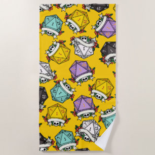 Toalla De Playa Patrón de juego de dados D20