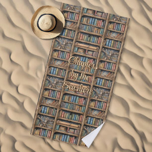 Toalla De Playa Patrón de librería de cuento de hadas