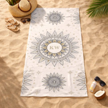 Patrón de mandala de oro gris