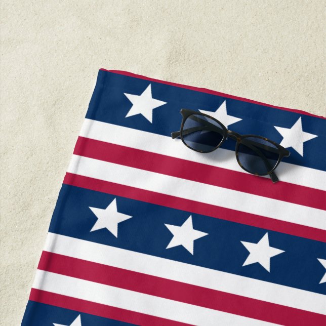 Toalla De Playa Patrón de marchas 3 - Bandera estadounidense (In situ)