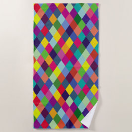 Toalla De Playa Patrón de moda Colorful- Hipster de primavera mode