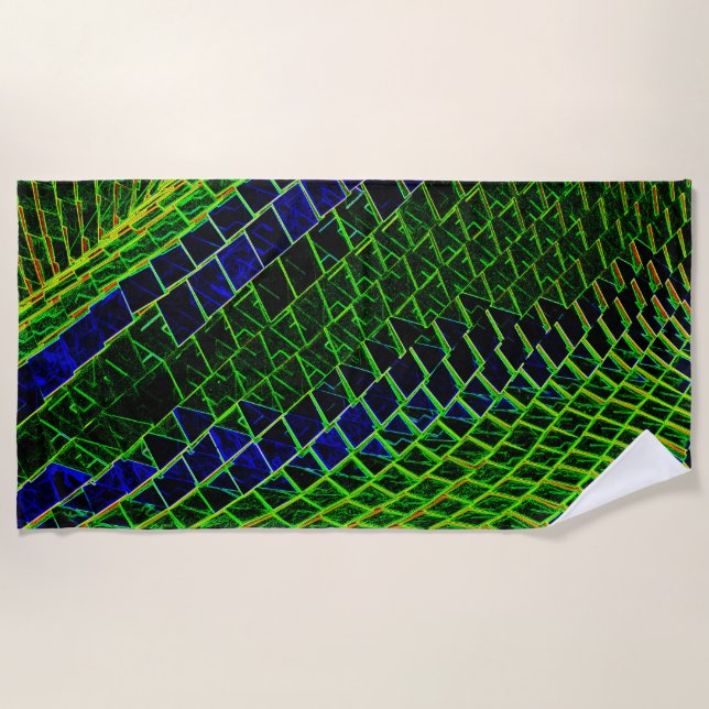 Toalla De Playa Patrón de neón (Anverso)