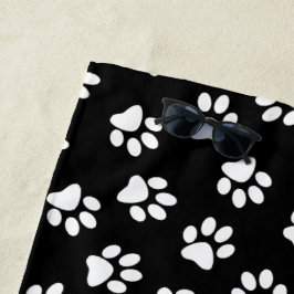 Toalla De Playa Patrón De Patas, Patas De Perro, Patas Blancas