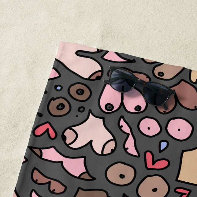 Toalla De Playa Patrón de pecho neutro (In situ)