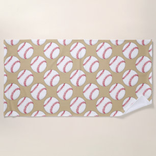Toalla De Playa Patrón de pelotas de béisbol