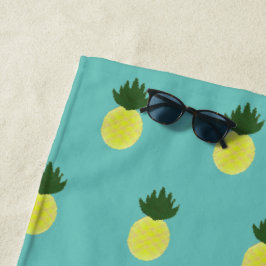 Toalla De Playa Patrón de piña Artsy Summertime