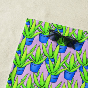 Toalla De Playa Patrón de plantas Aloe Vera Textil