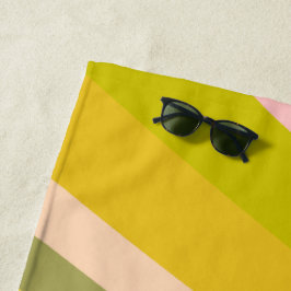 Toalla De Playa Patrón de rayas de cítricos moderno brillante