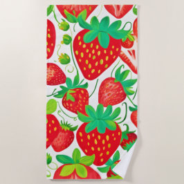Toalla De Playa Patrón de remolino de fresa