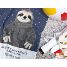 Patrón de Sloth de Vacaciones para familias de sol