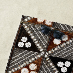 Toalla De Playa Patrón de Tapa Tribal de Fiji