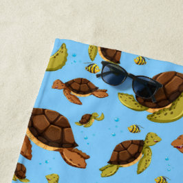 Toalla De Playa Patrón de tortugas marinas