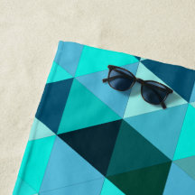 Patrón de triángulos Verde azulados modernos