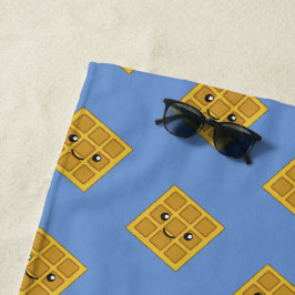 Toalla De Playa Patrón de Waffle de Kawaii