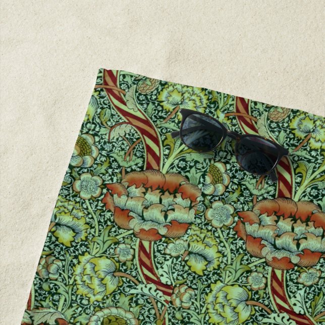 Toalla De Playa Patrón de William Morris Wandle (In situ)