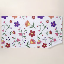 Patrón floral dibujado a mano