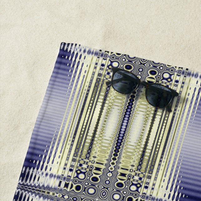 Toalla De Playa Patrón fractal de ilusión óptica (In situ)