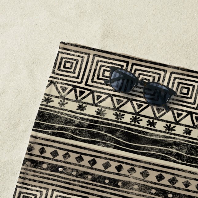 Toalla De Playa Patrón geométrico africano (In situ)