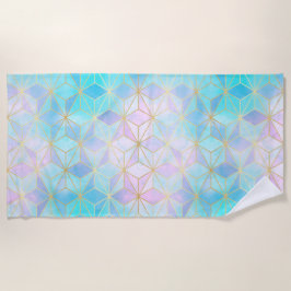 Toalla De Playa Patrón geométrico de vidrio irlandés
