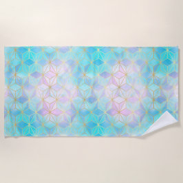 Toalla De Playa Patrón geométrico de vidrio irlandés