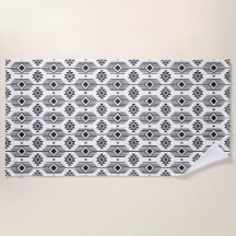 Patrón geométrico étnico ikat en blanco y negro