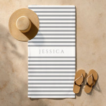 Patrón Gris Striped Personalizado