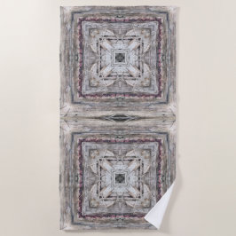 Toalla De Playa Patrón inspirado en azteca rosada de bonito