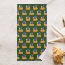 Toalla De Playa Patrón lorikeet loro arcoiris