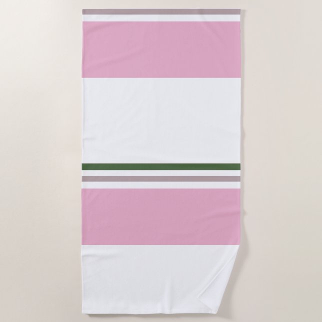 Toalla De Playa Patrón Preppy moderno (Anverso)