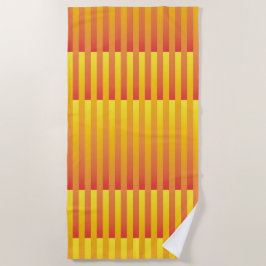 Toalla De Playa Patrón rayado amarillo naranja