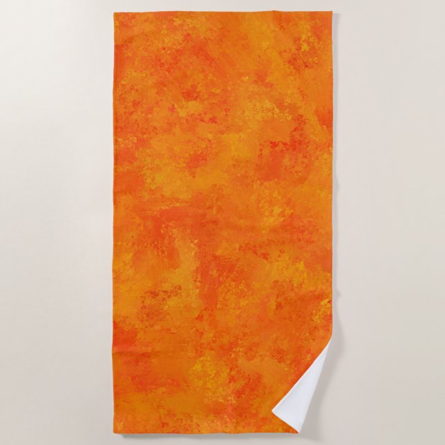 Toalla De Playa Patrón resumen naranja (Anverso)