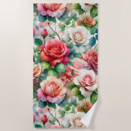 Toalla De Playa Patrón Rosa caprichoso