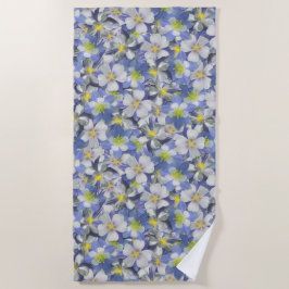 Toalla De Playa Patrón sin costura de Columbines