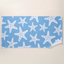 Toalla De Playa Patrón Starfish Azul