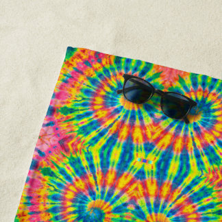 Toalla De Playa Patrones coloridos Hippie de tinte