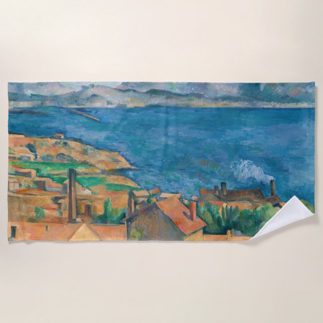 Toalla De Playa Paul Cezanne - Bahía de Marsella, vista desde Esta (Anverso)