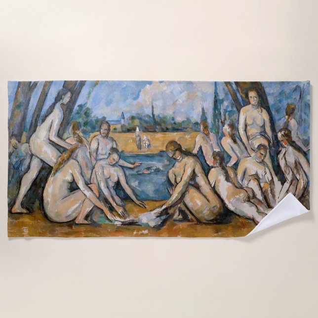 Toalla De Playa Paul Cezanne - Los grandes bañistas (Anverso)
