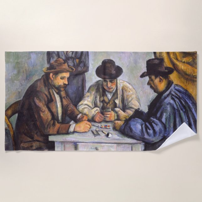 Toalla De Playa Paul Cezanne - Los jugadores de cartas (Anverso)