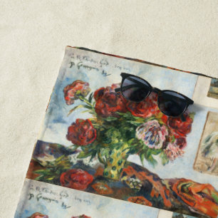 Toalla De Playa Paul Gauguin con vida con el clásico de los peones