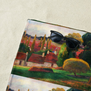 Toalla De Playa Paul Gauguin una granja en el campo clásico de Bre