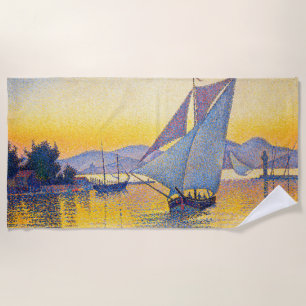 Toalla De Playa Paul Signac - El puerto al atardecer, Opus 236