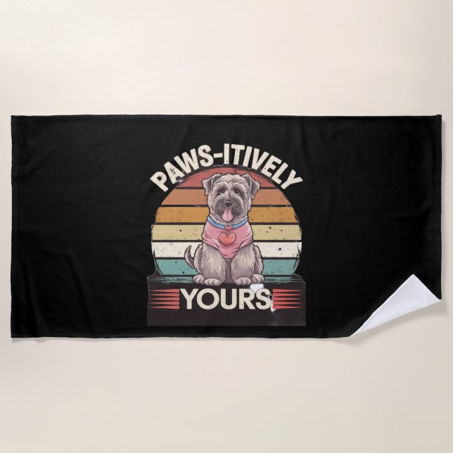 Toalla De Playa Paws-itive Yours Dog (Anverso)