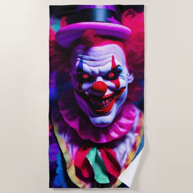 Toalla De Playa payaso temible (Anverso)