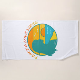 Toalla De Playa Peace & Love Vibes