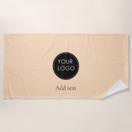 Toalla De Playa Peach Mínimo Simple Business Company