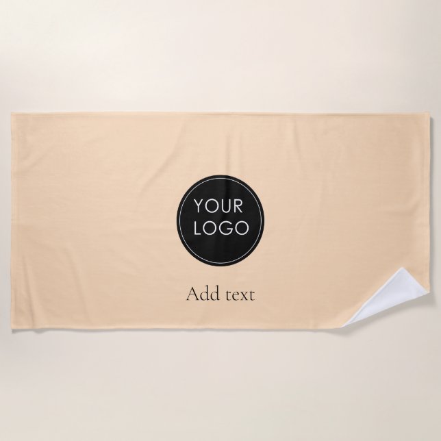 Toalla De Playa Peach Mínimo Simple Business Company (Anverso)