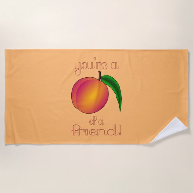 Toalla De Playa Peach of a Friend (Anverso)